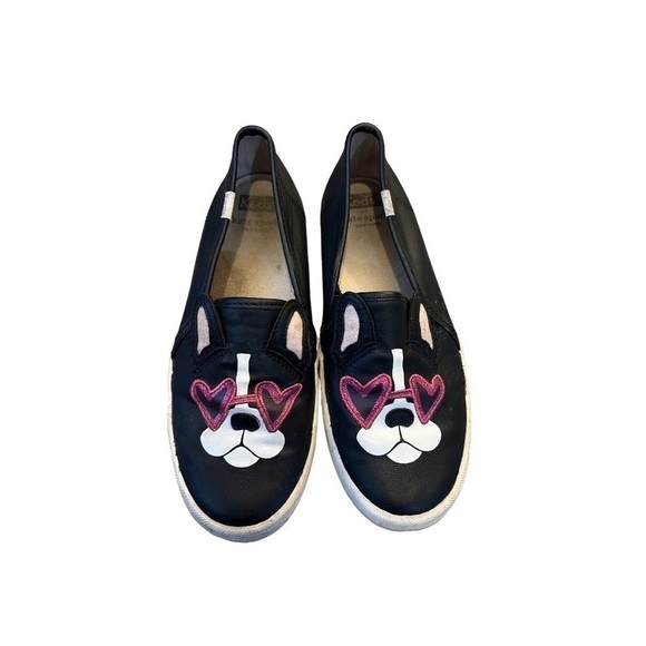 Keds X Kate Spade Girls French Bulldog Loafer Sneakers Slip On Shoes - Picture 1 of 9